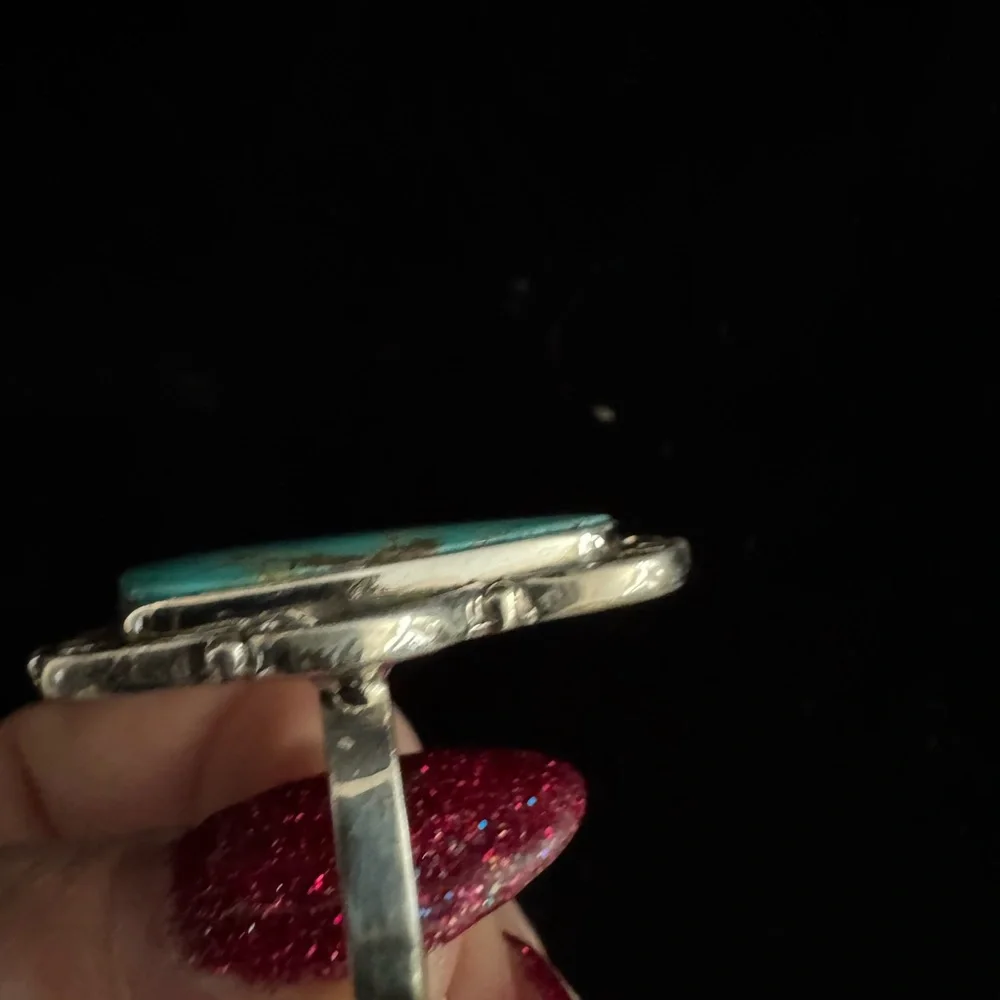Genuine Turquoise and Sterling Silver‎ Ring